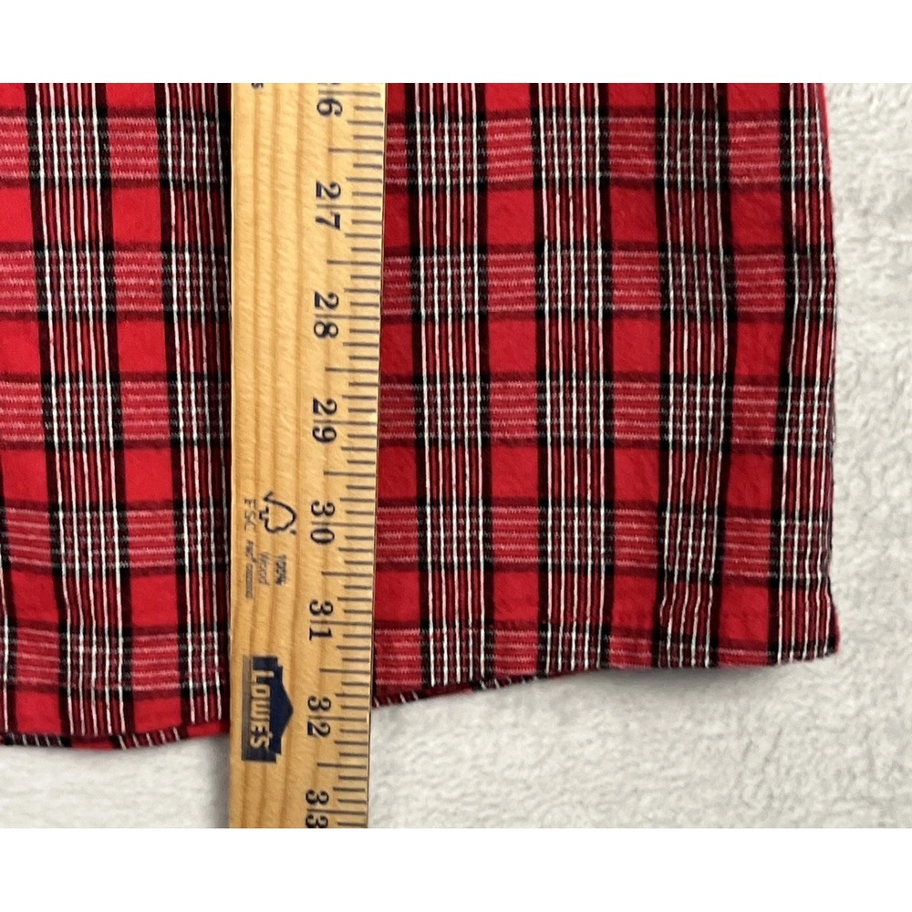 Hollister Red Overall Dress Plaid Jumper Sleeveless Women's Small Grunge Skater - Picture 4 of 12